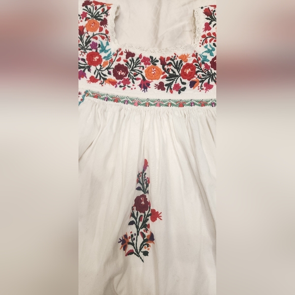Vintage Oaxacan Embroidered Caftan Dress Size S - Picture 6 of 9